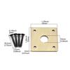 Square Jackplate Flat Bottom Metal Square Jacks Plate with Screws Electric Guitar Accessories Easy to Install
