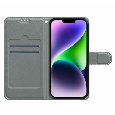 Leather Case for iPhone 14,Pattern Printed Card Holder Stand Phone Cover