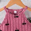 Girls Fashion Cute Cherry Pattern Tank Top + Shorts Set 2025 Summer Children's Casual Set