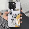 Football S-Star M-MbappeS-S Phone Case For iPhone 17,16,15,14,13,12,11 Plus,Pro Max,XS,Colored Silver Plated Inside Cover