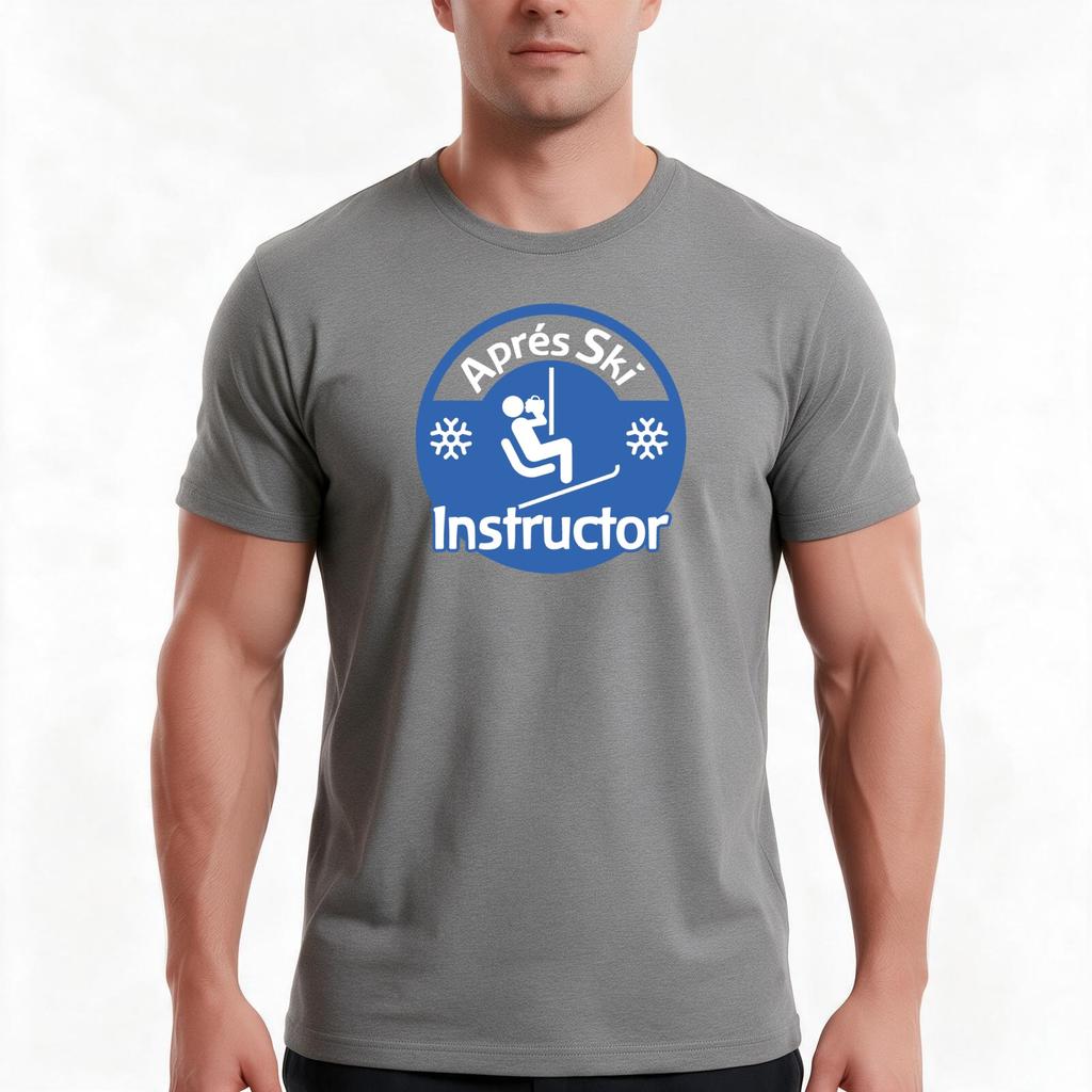 Apres Ski Instructor Tshirt Summer Casual Cotton Tee Oversized Streetwear Tops Vintage Graphic Print Loose Fit Short Sleeve