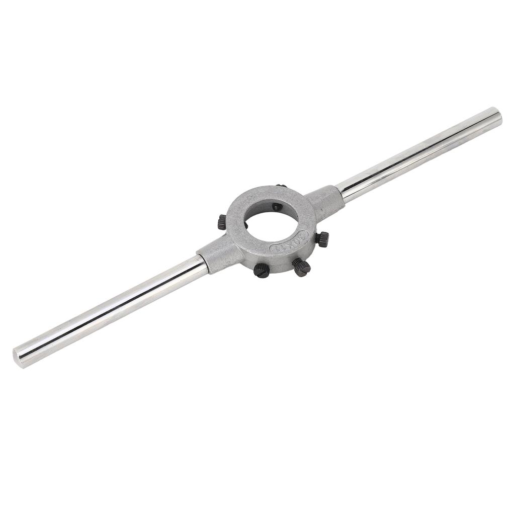 Round Die Wrench Adjustable Die Stock Handle Alloy Steel Hand Die Holder for Thread Processing
