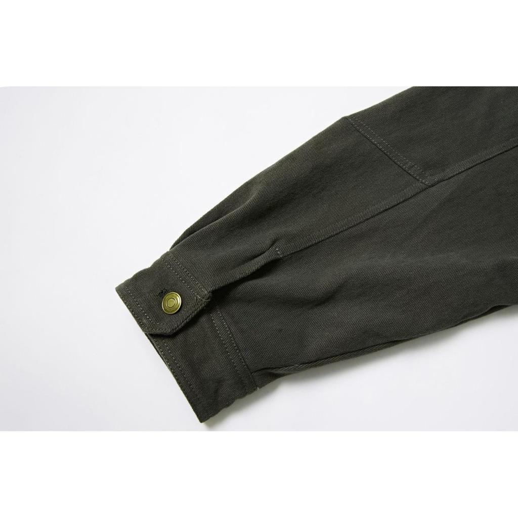 ROPUCHA Men's Retro Multi-Pocket Lapel Workwear Jacket FJ075