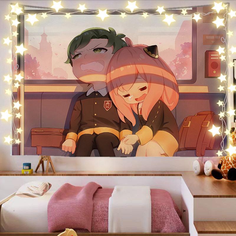 Spy X Family Ania Anime Wall Tapestry Decorative Headboard for Bedroom Dormitory Fans Artwork