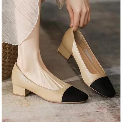 Fashion New Leather Women's Heeled Single Shoes Sandals Thick Heel Chaussure Femme Zapatos Mujer Sandalias Sapatos Pumps Formal Shoes