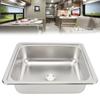 RV 304 Stainless Steel Sink Polishing Square Kitchen Sink Hand Wash Basin with 40mm Sewer Outlet for Boat Caravan