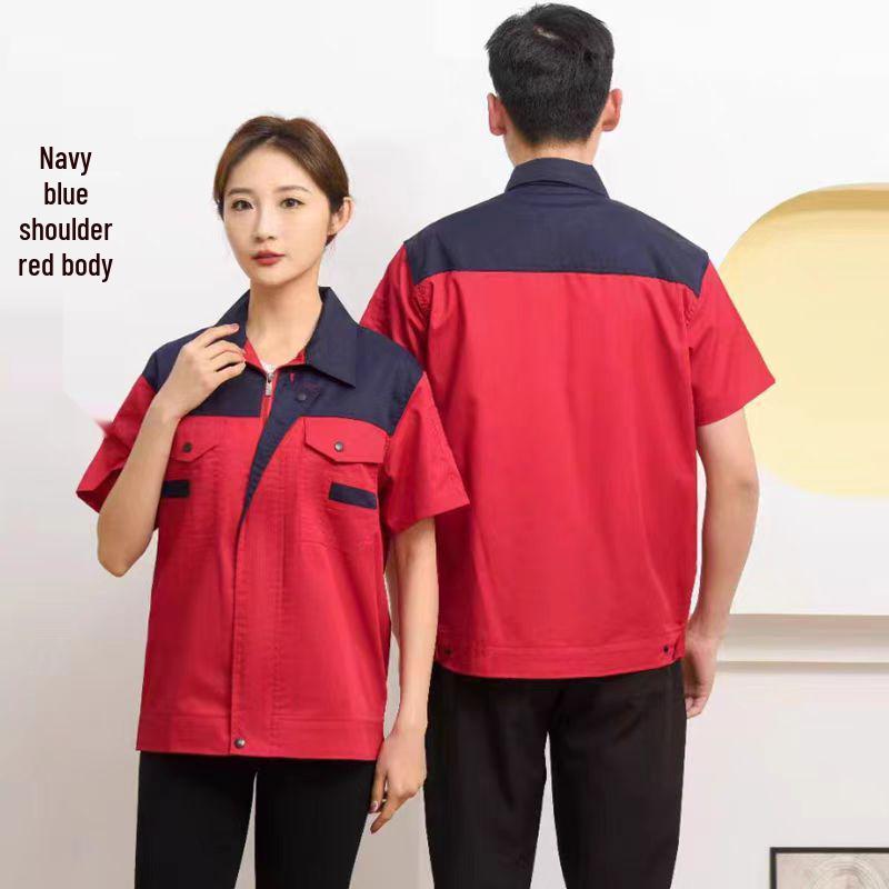 Vêtements de travail à manches courtes d'été: Confortable, Respirant, Évacuant l'humidité, Best-seller, avec Impression & Broderie