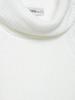2026 Spring European & American Style Women's White Slit High Neck Loose Knitwear