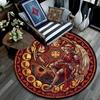 Symbols Glass Round Area Rug Under Office Chairs Bedroom Living Room Home Decor