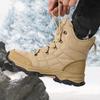 TUINANLE Men Winter Snow Boots Large Size Breathable High-Top Outdoor Hiking Boots