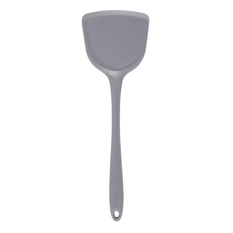 Silicone Kitchenware Set: Non-stick Spatula, Salad Spoon, Slotted Spoon, Rice Spoon, Flour Scoop, Strainer