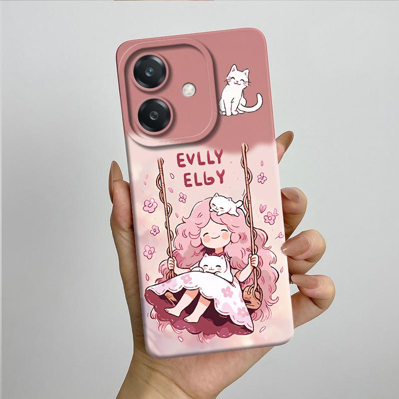 For OPPO A3 4G Phone Case A40 A40m CPH2669 CPH3669 Soft Silicone Sweet Painted Funda Coque Cartoon Printed Protective Back Cover