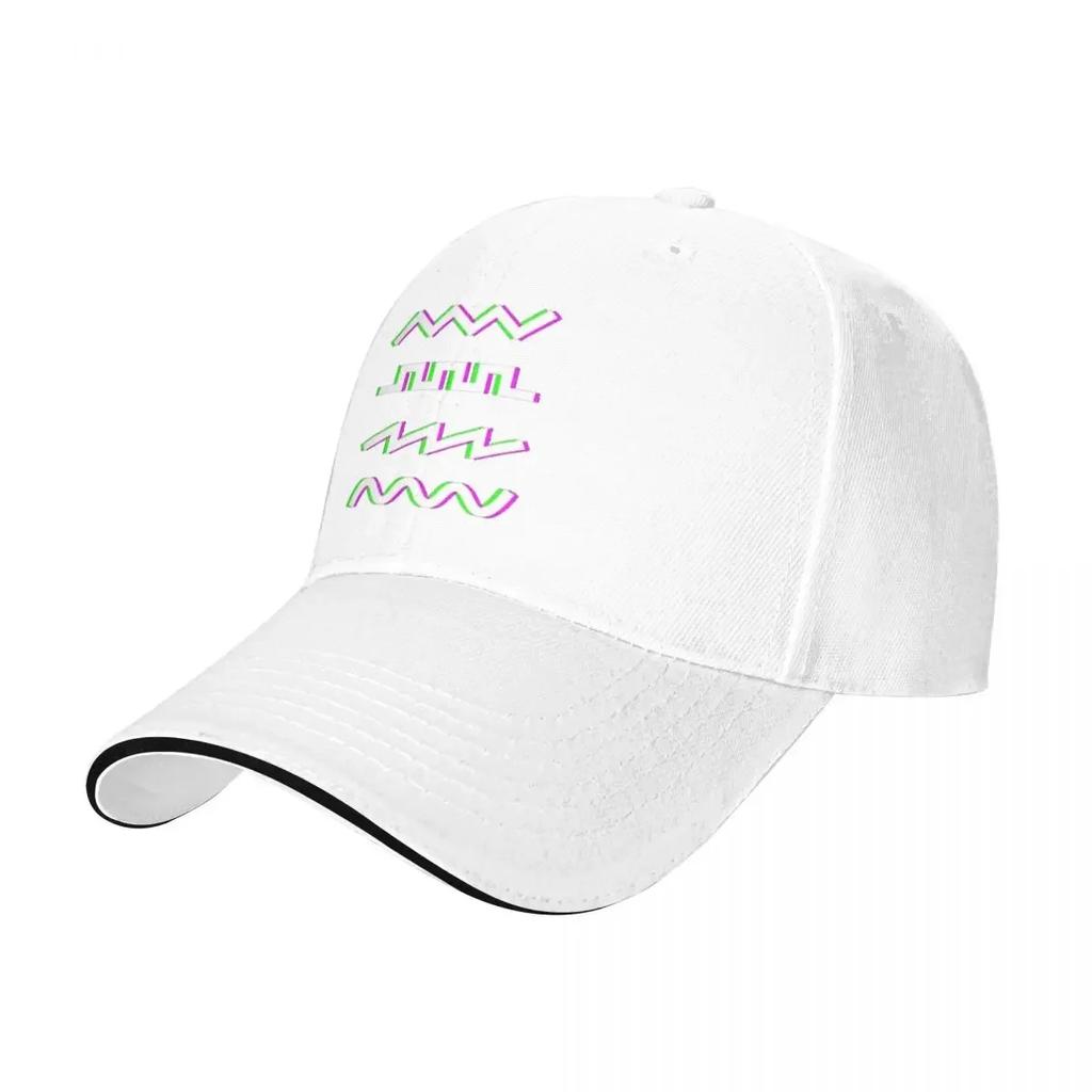 Glitchs Synthesizer Audio Waveforms Hiking Baseball Caps Men Adult Female Beach Sun Hat Peaked Cap
