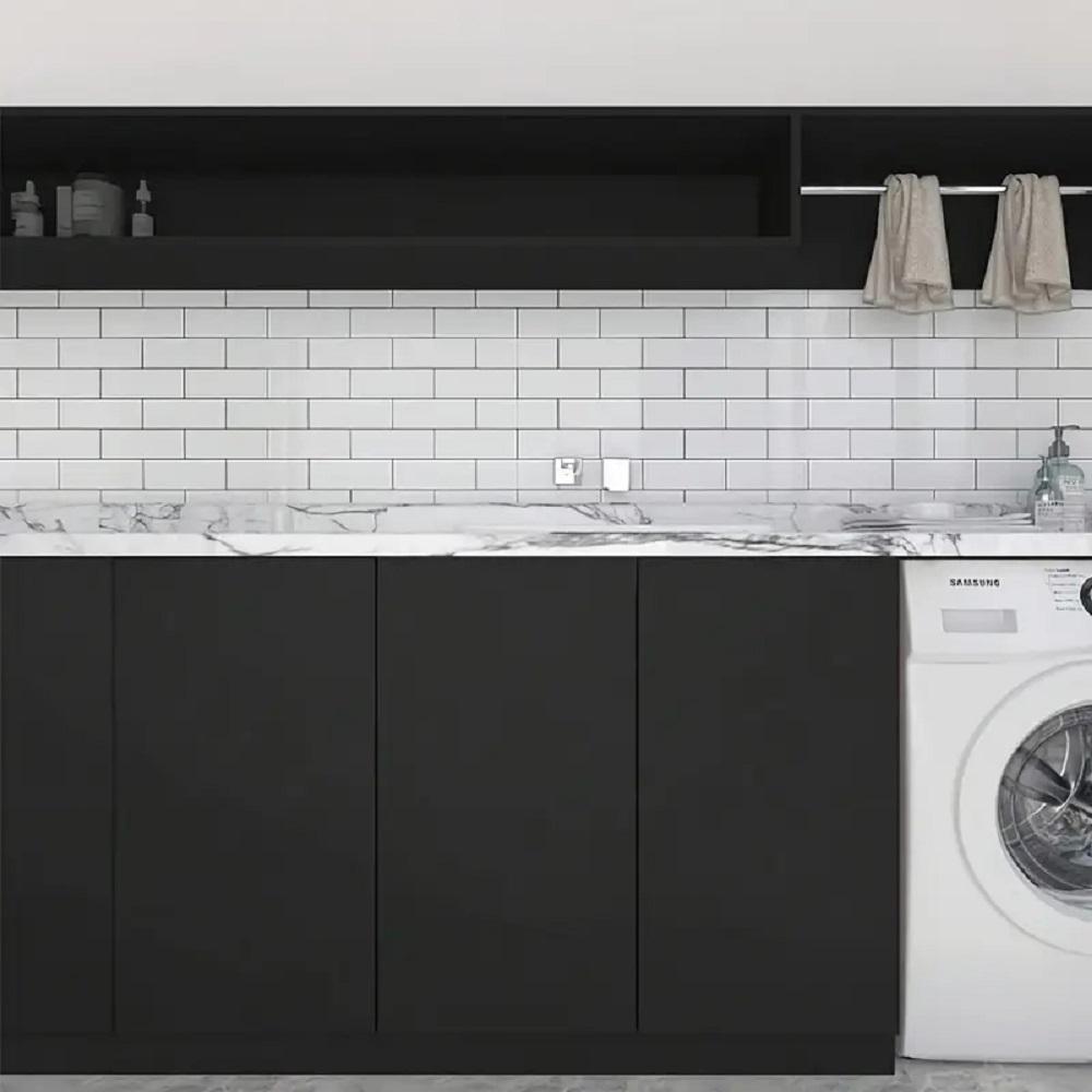 Matowa Czarna Tapeta Samoprzylepna - Wodoodporna, usuwalna winylowa folia kontaktowa do łatwej transformacji Twojego pokoju