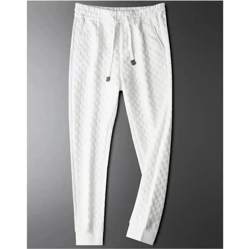 Frühling Herbst Herren Zweiteiler Leinenstoff Lässiges Sweatshirt und Jogginghose Set Herren Sportanzug Modischer Trainingsanzug