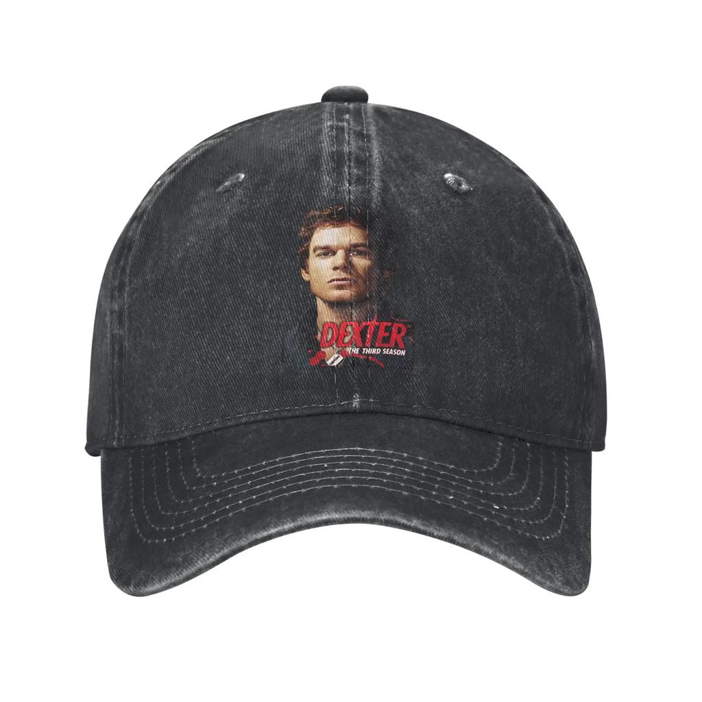 Dexter Morgan Unisex Styl Baseballová Čepice Filmy Opotřebovaná Vypraná s Čepice Vintage Venkovní Běhání Golf Nastavitelný Střih Pokrývka Hlavy