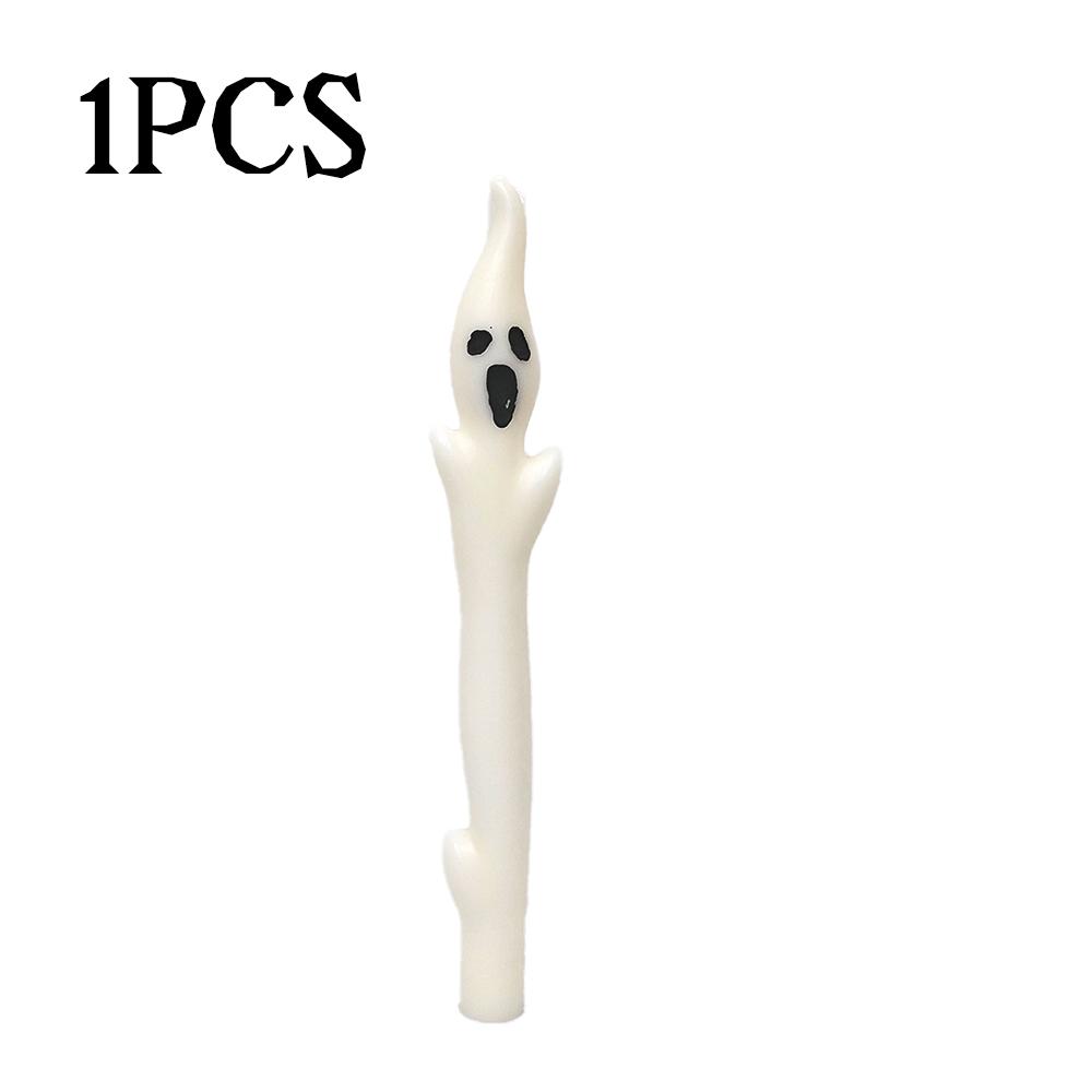 Halloween Ghost Long Pole Candle Gothic Ghost Candles Table Decorations Entryway Mantel Party Atmosphere Arrangement Candles