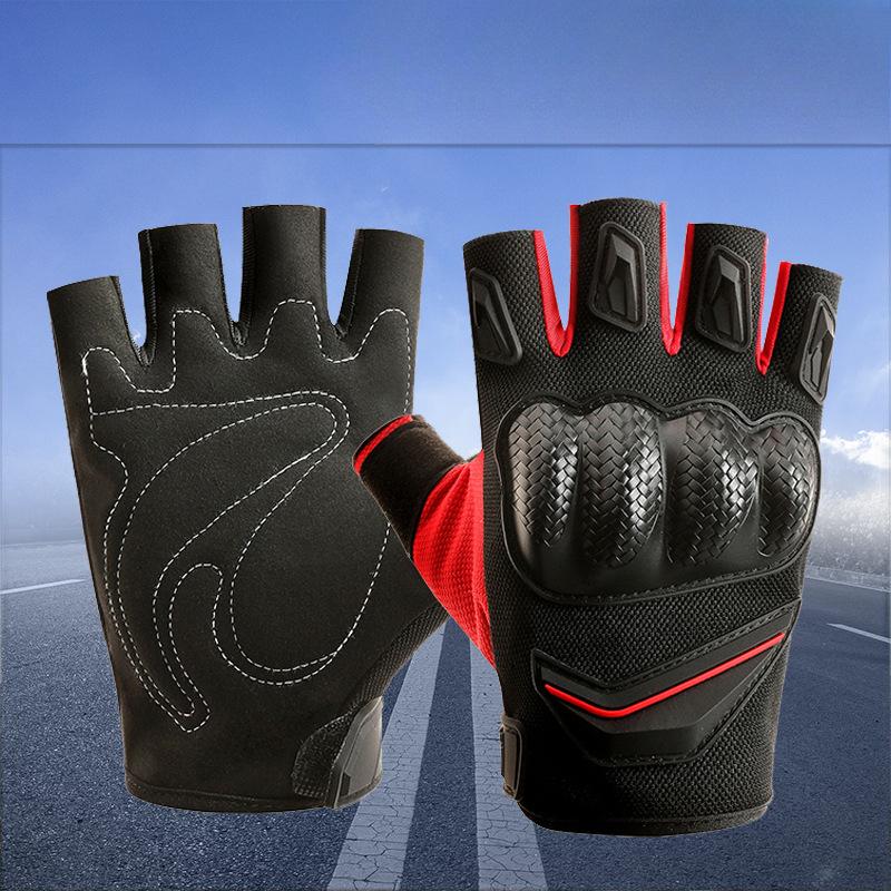 Breathable Tactical Half Finger Gloves Men's Motorcycle Riding Off Road Motorcycle Field Fighting Anti Slip Fitness Wear Resistant Hard Shell