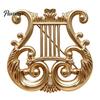 Klassisches Musikinstrument Anstecknadel Europäische Harfe Brosche Anstecknadel, Vergoldete Instrumentenform Vintage Musik Symbol Abzeichen Zubehör für Männer Frauen