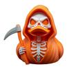 Scythe Skeleton Duck Figurine Resin Gothic Duck Ornament Skeleton Duck Collectible Statue for Halloween Decor Home Office Desk