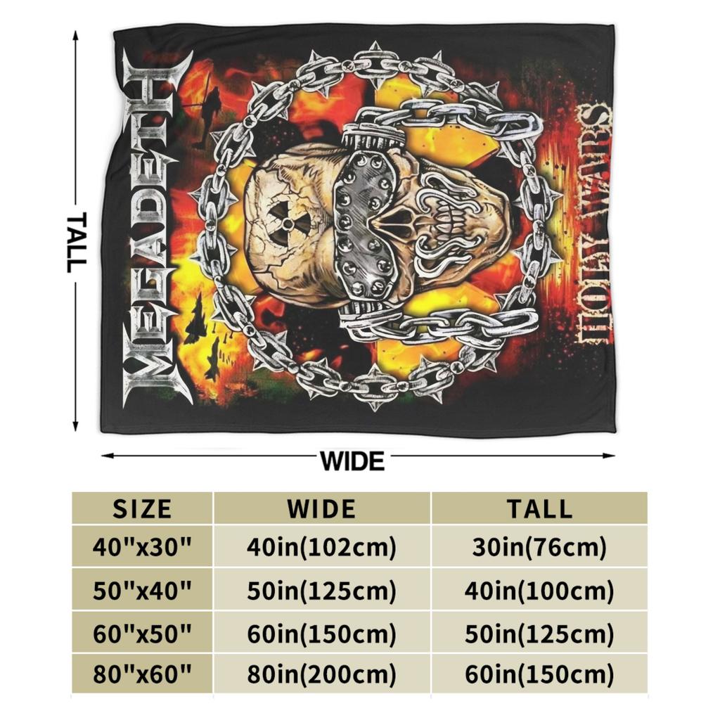 M-Megadethed Band  Blanket  Travel Office Flannel Bedding Throws For Home Decor Soft Warm Design Quality Bedspread