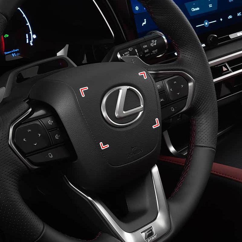 ABS Auto Lenkrad Mittel Emblem Aufkleber Zubehör Für Lexus NX IS 250 RX GS UX RX300 RX350 CT200H GX460 ES LX Fsport GX