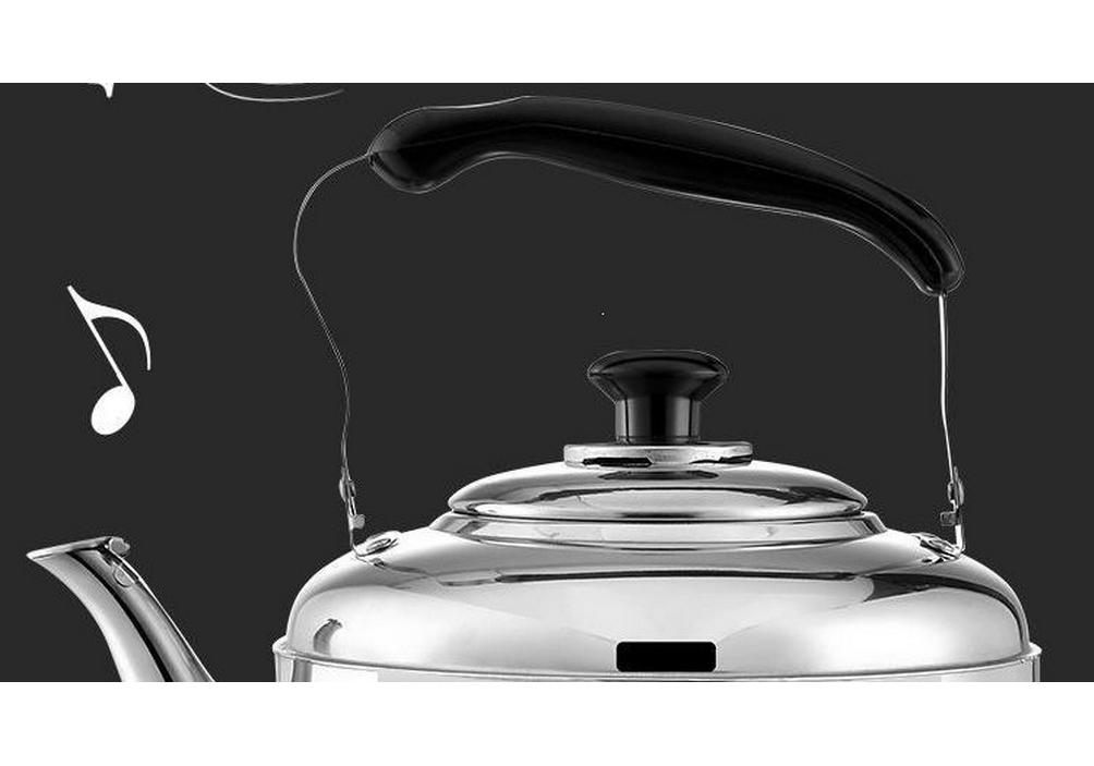 Pava Whistling de Acero Inoxidable 304 Extra Gruesa, Gran Capacidad, Compatible con Cocinas de Gas e Inducción para Uso Doméstico