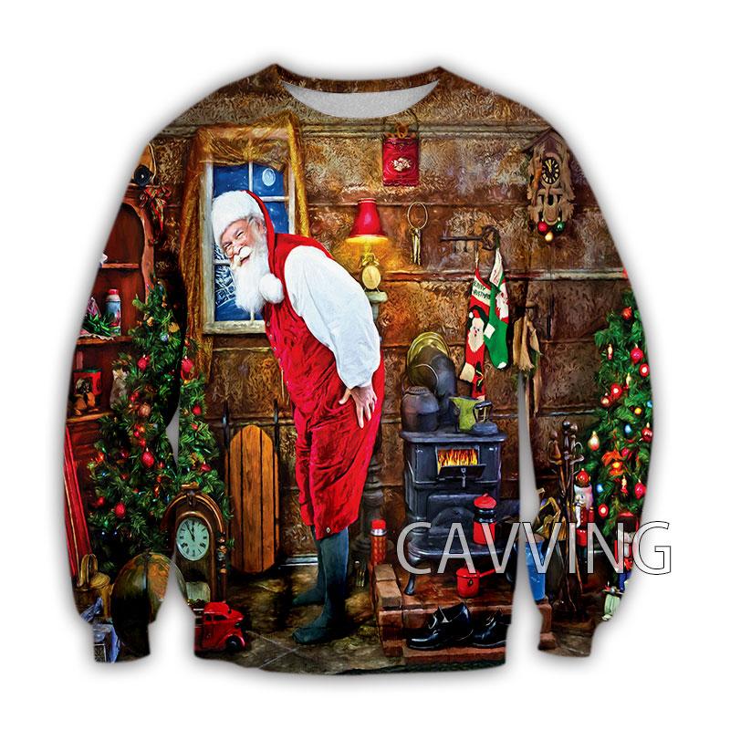 

Новые модные женские/мужские рождественские толстовки с круглым вырезом и 3D-принтом в стиле Харадзюку, топы, толстовки с длинным рукавом 6XL