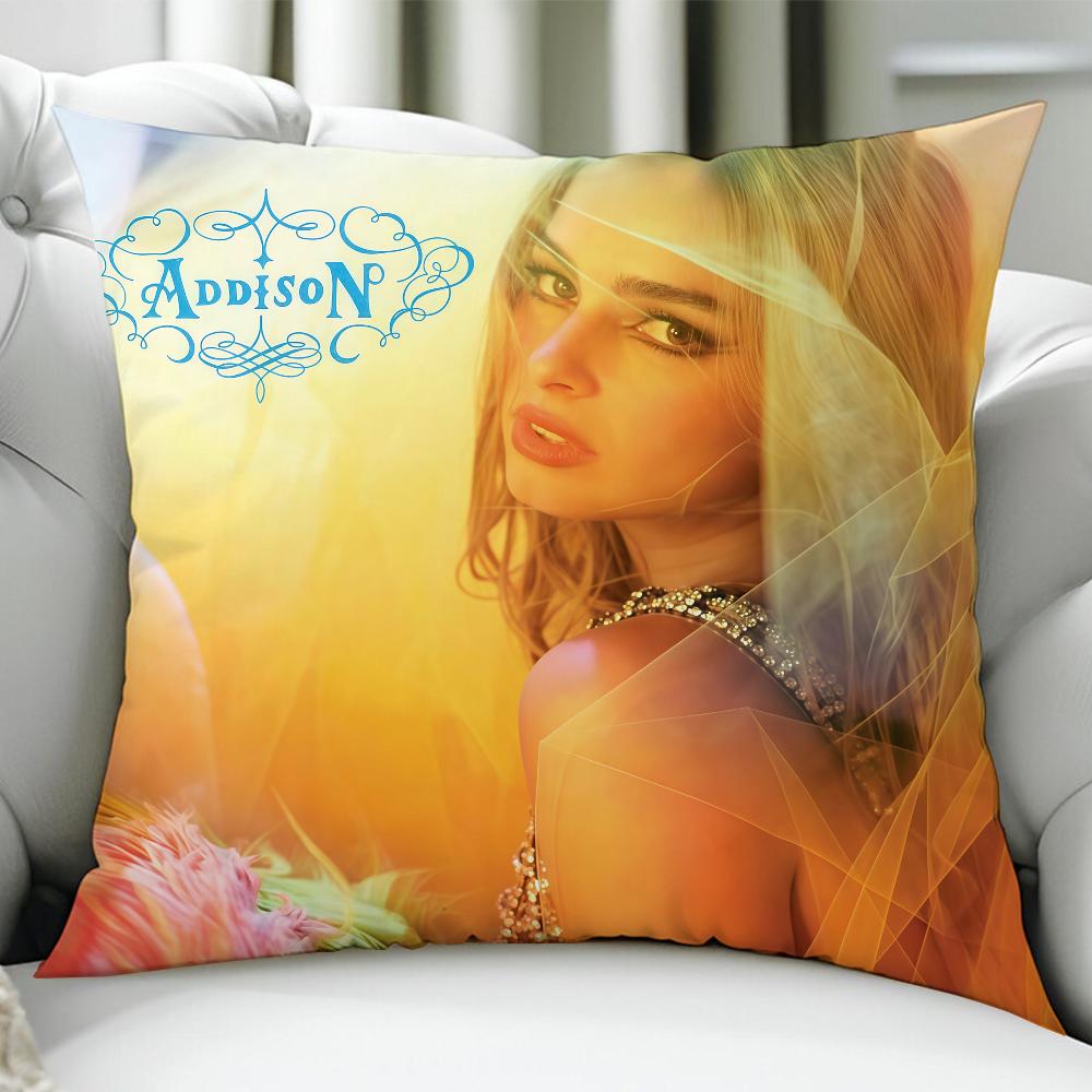 Singer A-Addison R-Rae cushion cover Birthday Anniversary Gifts Double Sided Printed Zipper Cushion Cover Soft Skin Bedding