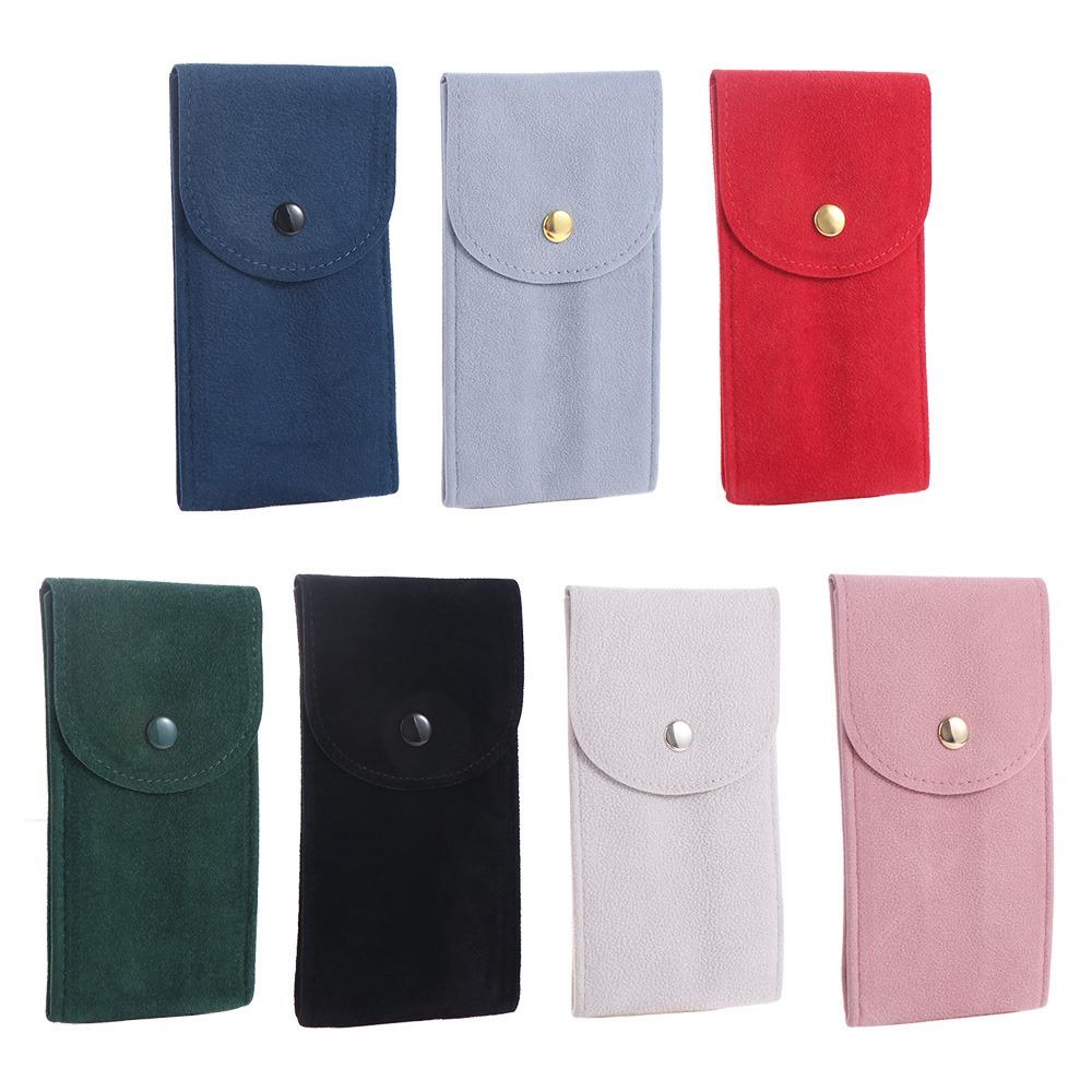 Button For Watch Storage Flannelette Pouch Watches Pockets Packaging Snap Bags Watch Storage Bag