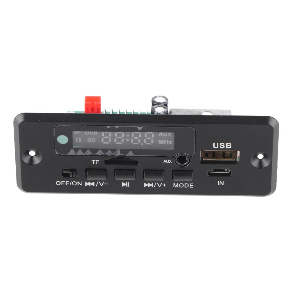 Decode Board 12V 02EA MP3 Decode Board with AUX In USB Port Support Memory Card and U DiskBlack