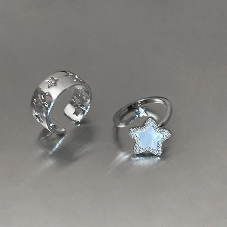 Five-Pointed Stars Finger Rings Jewelry Adjustable Punk Finger Rings Gift