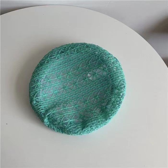 Women's Korean Style Sweet Hollow Breathable Lace Beret Summer Thin Breathable Versatile Fashionable Artist Beret Hat