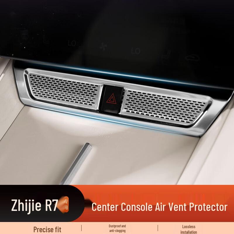 Zhijie R7 Electric Car Door Air Vent Stainless Steel Cover Interior Decor