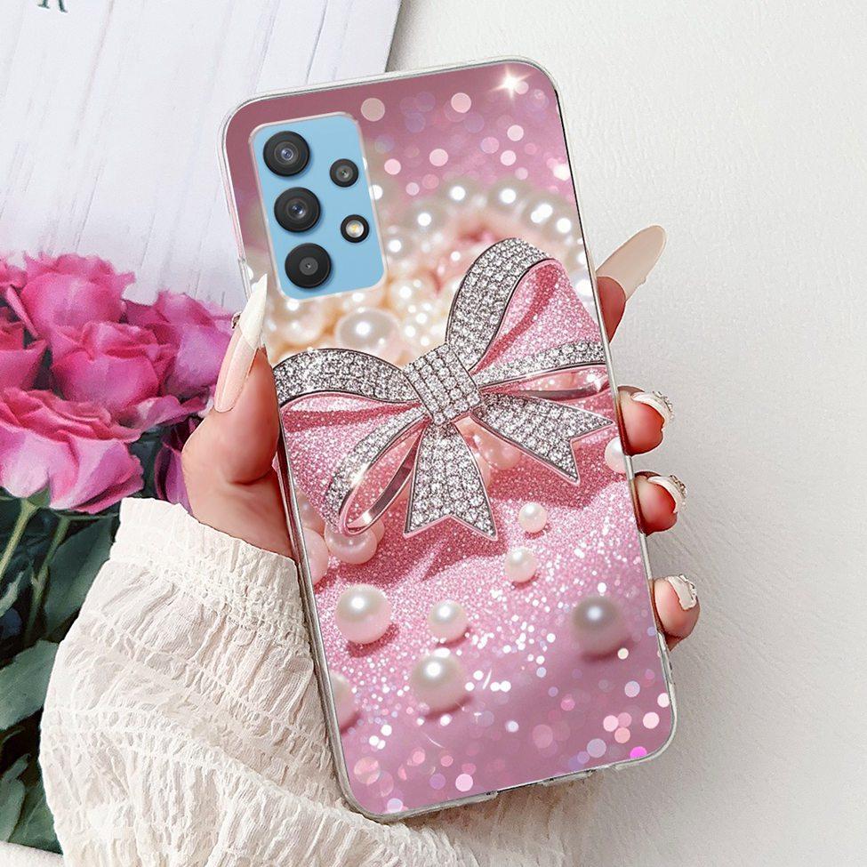 For Samsung A32 5G Case SM-A326B Clear Cute Cat Fashion Funny Painted Back Cover For Samsung Galaxy M32 5G Phone Case SM- M326B