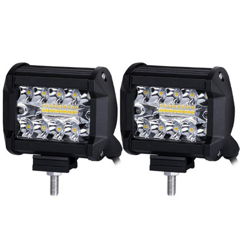 4" Inch 60W 20Led Work Light Flood Spot Combo Off-Road Driving Fog Lamp Boat Suv