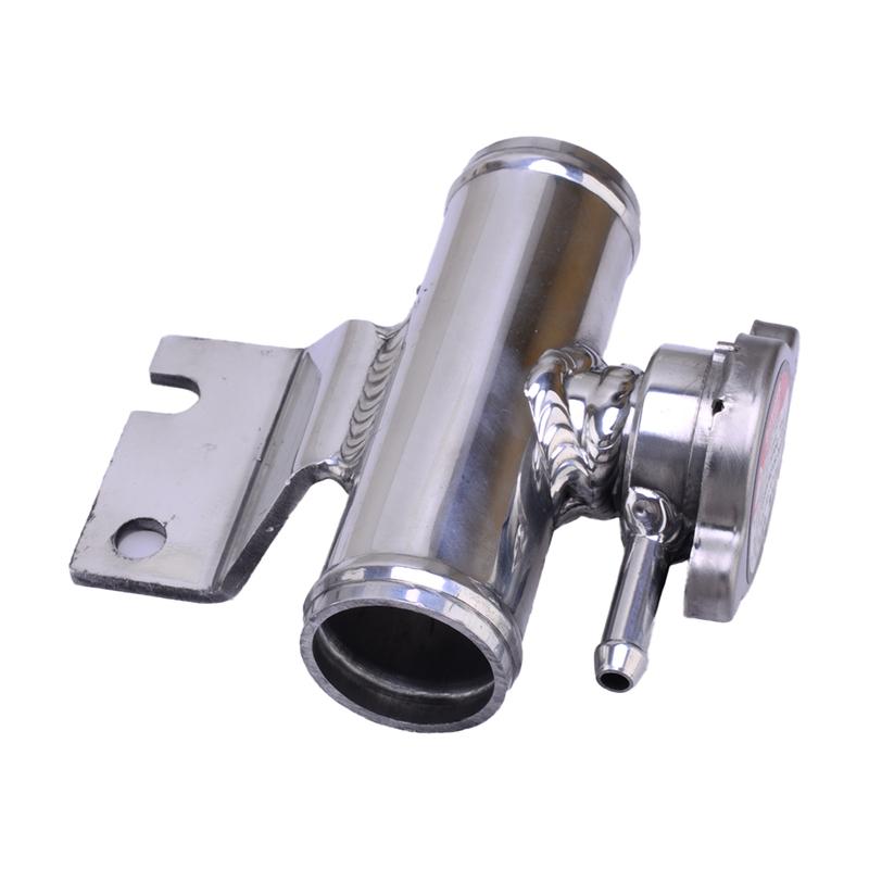 Silver Water Tank Nozzle Filler Fill Neck With Cap Fit For Mitsubishi Lancer Evolution EVO 10 X GSR