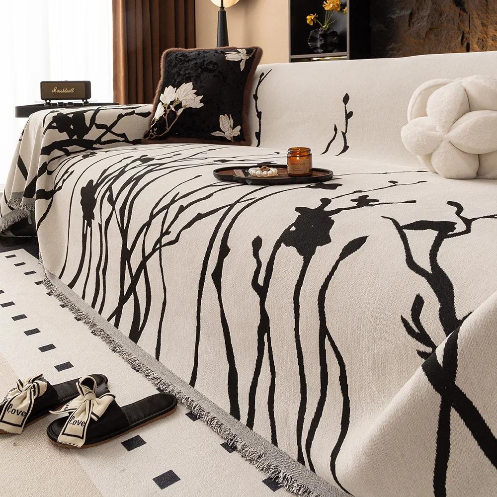 Light Luxury High-end Chenier Sofa Cover Four Season Universal Anti Slip Settee Towel Multi Purpose Thin Quilt Couch Blanket
