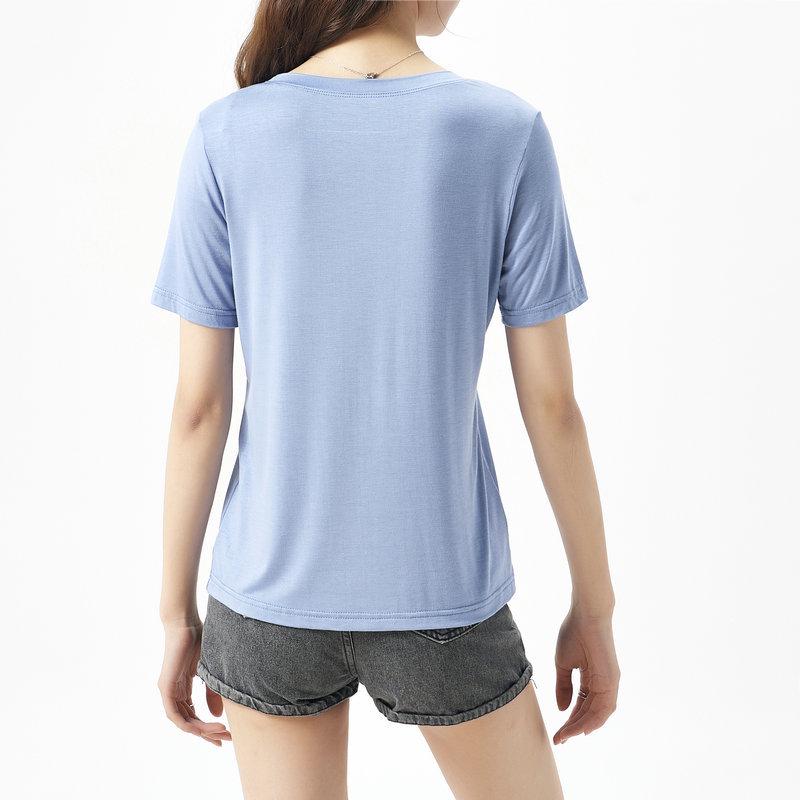 2022 Frühling/Sommer Damen Locker Modal Rundhals Kurzarm T-Shirt
