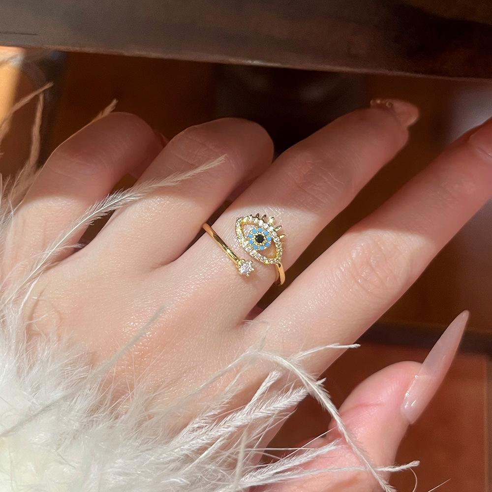 European & American Luxury "Demon Eye" Adjustable Ring for Women - Unique, Versatile Design