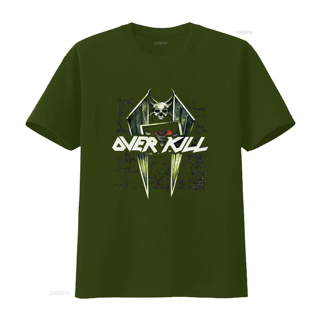 Overkill Band Concert Tour Black T Shirt All Size Pr198 Long Or Short Sleeves Vintage Washed Versatile Breathable Comfortable