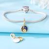 Kupfer Exquisite Sternform und Mond Anhänger Kompatibel Mit Feinen Authentischen Armbändern Charm Perlen Halsketten DIY Schmuck Geschenk Zubehör