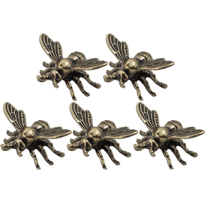 1/10pcs Small Bee Antique Figurine Vintage Insect Sculpture Home Office Desktop Decoration Crafts Creative Statue Ornaments