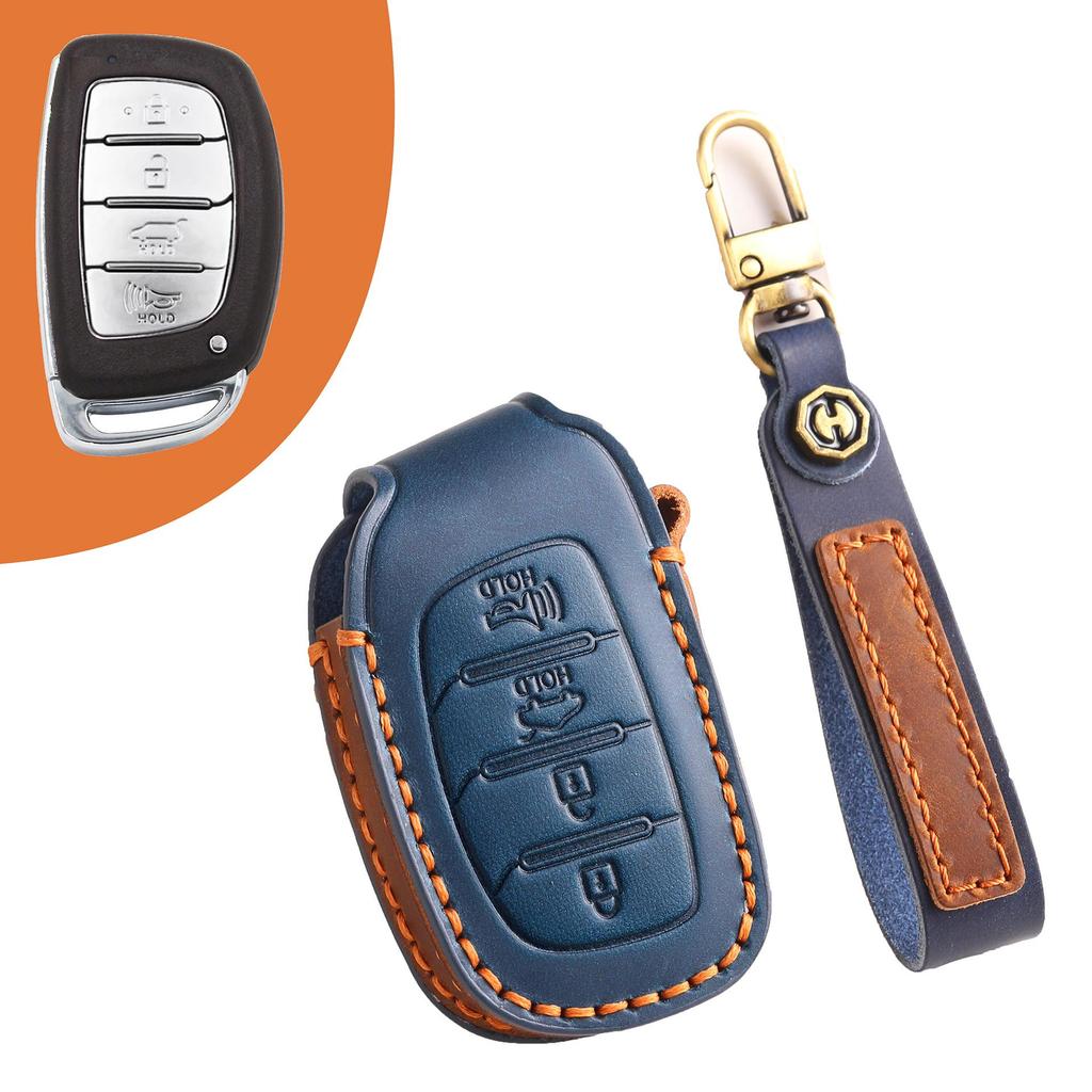 Skórzany pokrowiec na kluczyk dla modeli Beijing Hyundai: ix35, Lingdong, Langdong, Yuena, Mingtu, ix25, Tucson, Reina