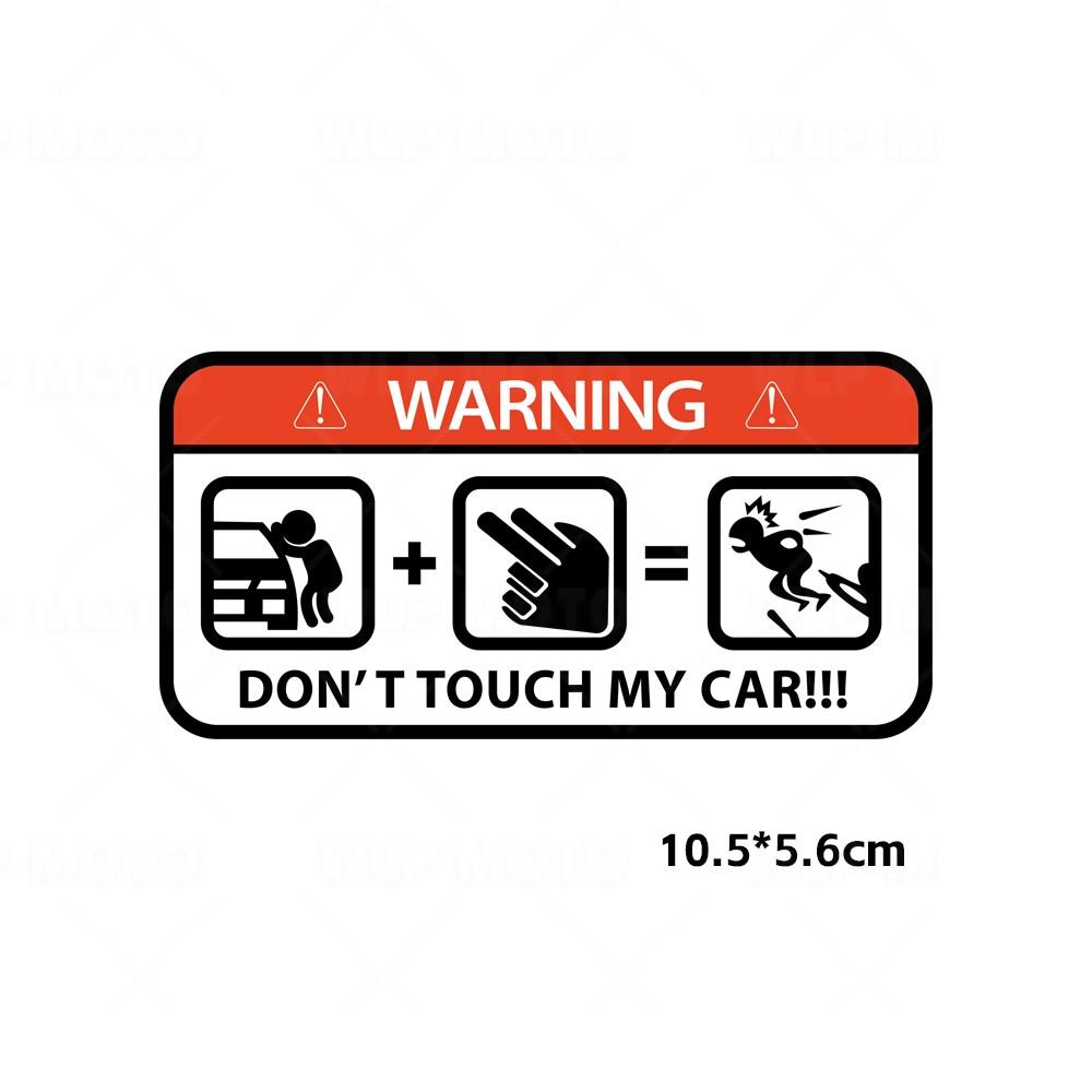 Motorcycle Reflective Stickers "Don't Touch My Motorcycle”Alarm Decal Decor Racing Helmet Fender Rear Window Waterproof Decal
