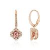 5516477 Una Sparkling Dance Clover Hoop Drop Earrings