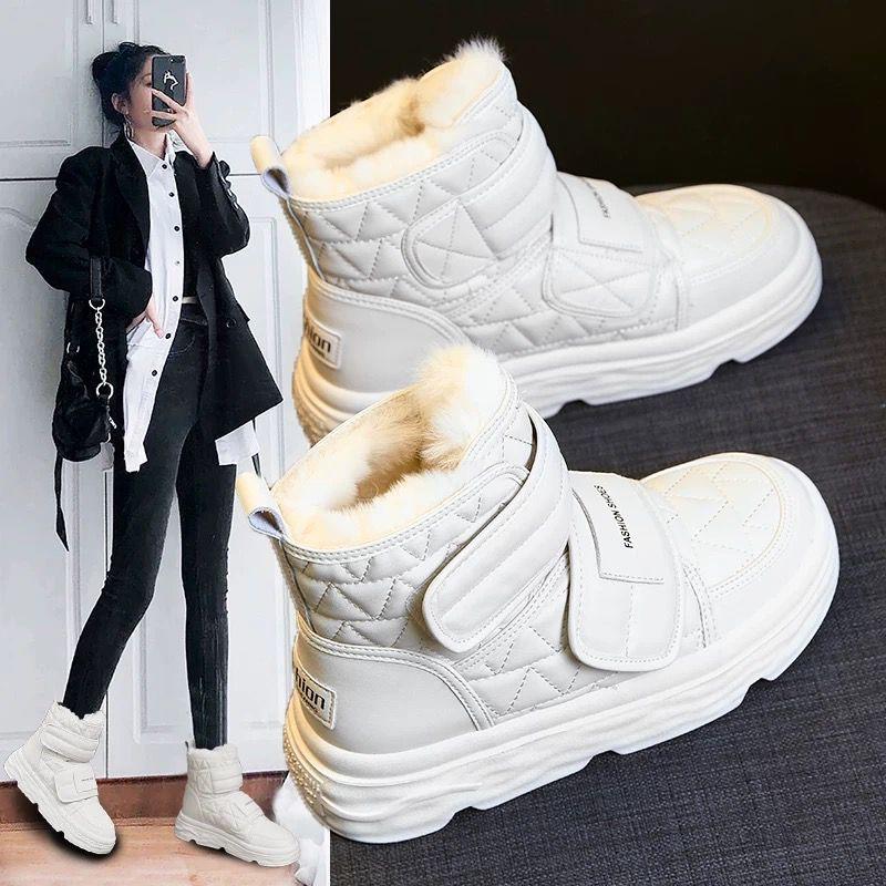 Thick-soled snow boots, new winter velvet Martin short boots, waterproof and warm cotton shoes