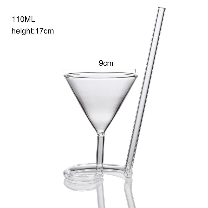

Cocktail Goblet Glass With Pipette, Martini Glasses, Wine Glasses, Beer, Champagne, Juice Drink Cup, Glassware, Drinkware 101-200ml