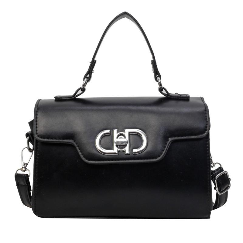 Fashion Crossbody Shoulder Bag With Solid Color Design And Silver Buckle