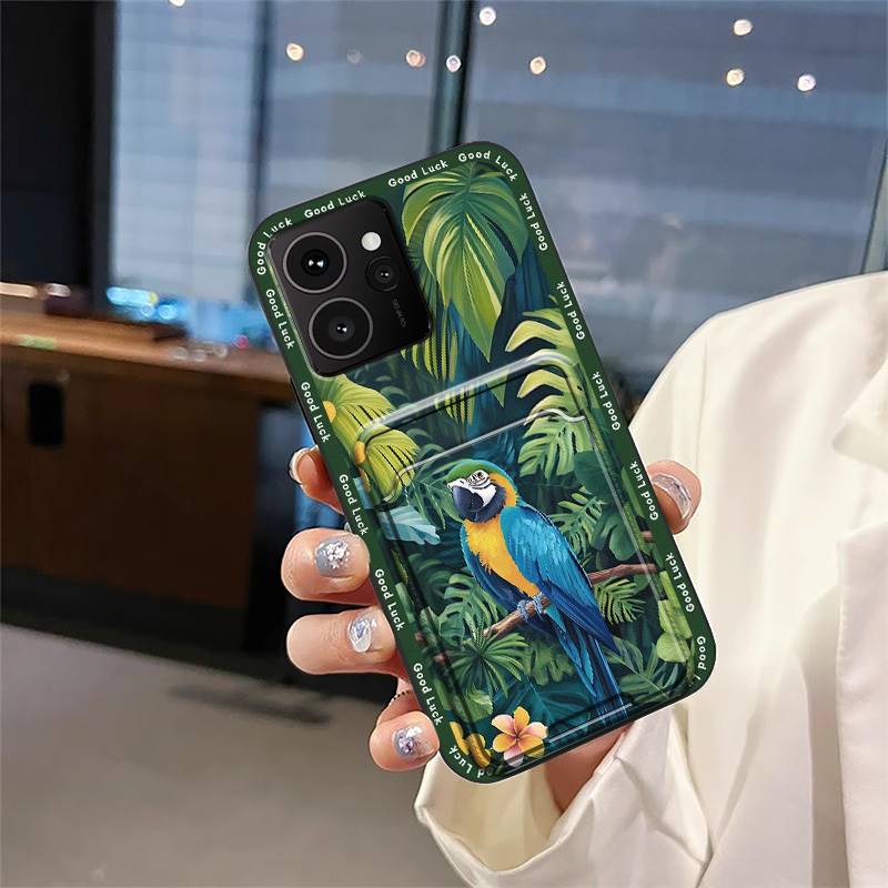 Dirt-resistant Back Cover Phone Case For Nokia HMD Skyline Card Slot Soft Case Cute Protective Cover Waterproof Graffiti